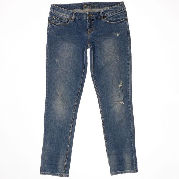 Outback Red Jeans Womens Size 10 Low Mid Boyfriend Distressed Measures 34 x 31 - Picture 1 of 9